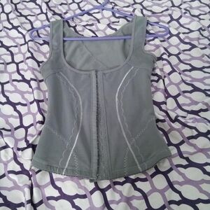 Simple grey corset top